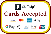 Cards accepted with Sumup